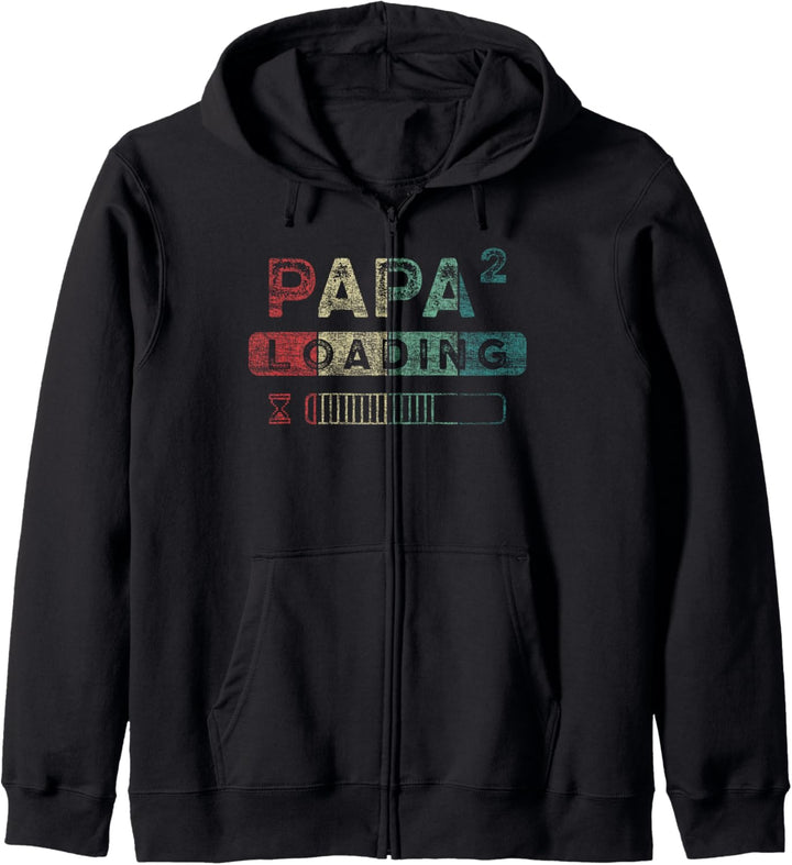 Werdender Papa, Zwillinge, 2. Kind, Papa hoch 2 loading Kapuzenjacke