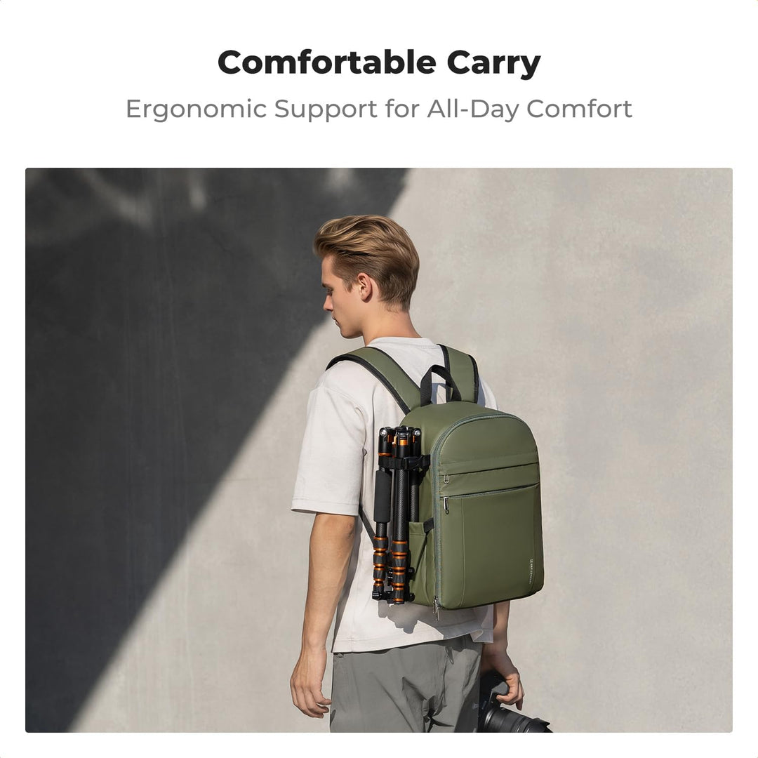 K&F CONCEPT Kamerarucksack Fotorucksack Kompakt & Leicht mit Regenschutz, Camera Backpack für Spiege