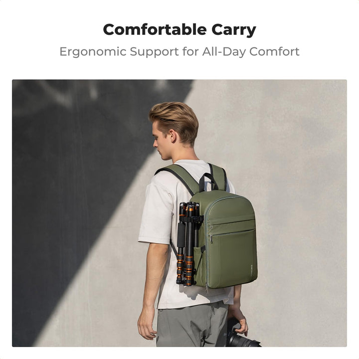 K&F CONCEPT Kamerarucksack Fotorucksack Kompakt & Leicht mit Regenschutz, Camera Backpack für Spiege
