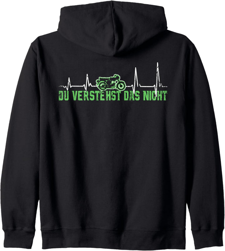"Du verstehst das nicht" Herzschlag Moped retro ddr fahrzeug Kapuzenjacke