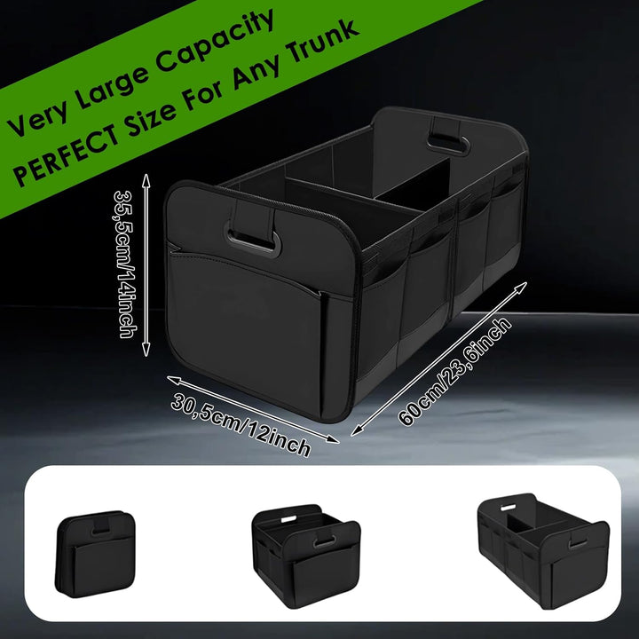 DAJAVE 2 Stück Kofferraum Organizer 58 x 37 x 35 cm | Ordnung im Kofferraum; faltbar; Oxford-Gewebe;