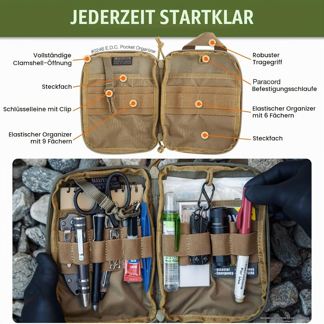 Maxpedition E.d.c. Pocket Organizer Tasche Einheitsgrösse Khaki, Einheitsgrösse Khaki