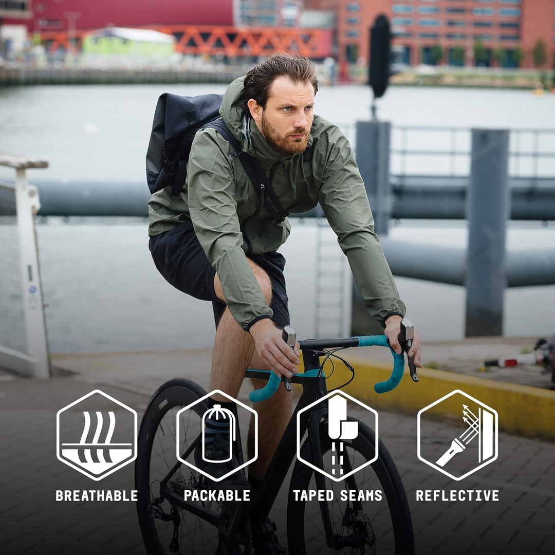 AGU Regenjacke Damen & Herren Go Essential, Fahrradjacke Wasserdicht & Winddicht, Atmungsaktiv, Refl