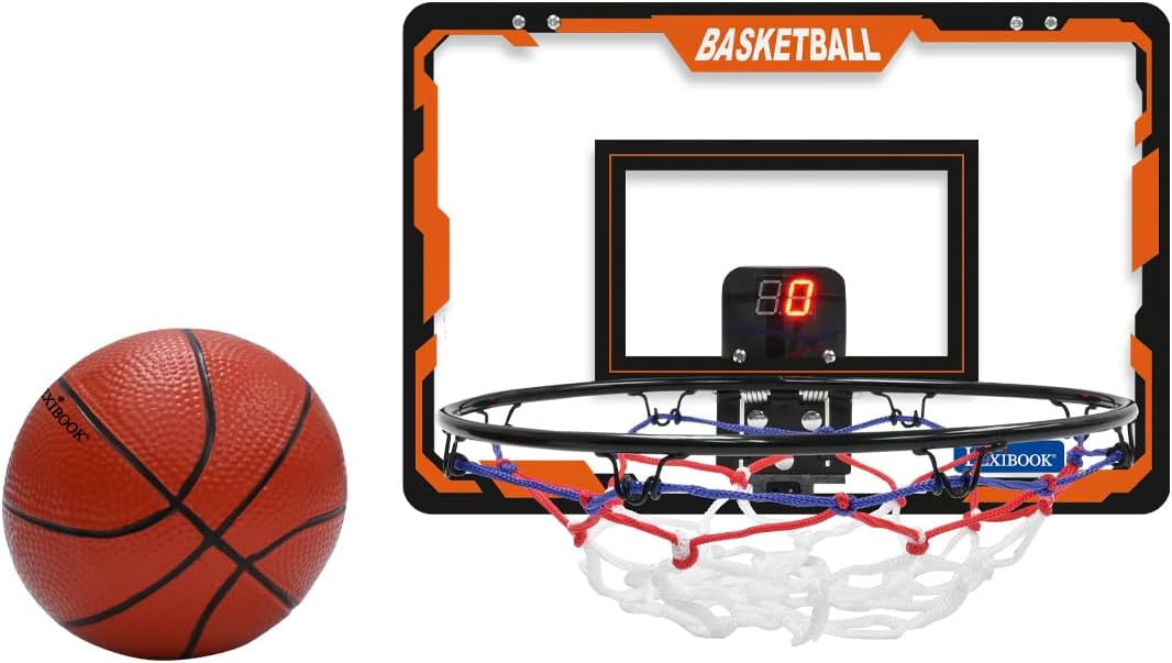 Lexibook, Interaktiver Basketballkorb, Punktezähler, Soundeffekte, Basketball, inkl. Pumpe und Insta