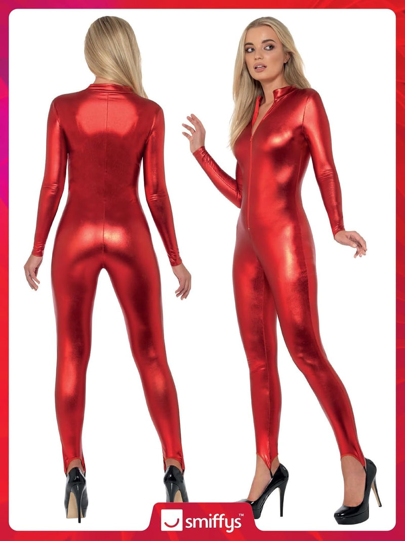 Fever Miss Whiplash Costume (L) L - UK Size 16-18 Rot, L - UK Size 16-18 Rot