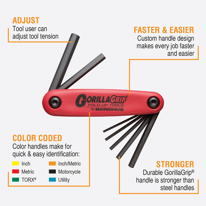 Bondhus 12592 GorillaGrip Schlüssel-Set, Poliert, Metrisch