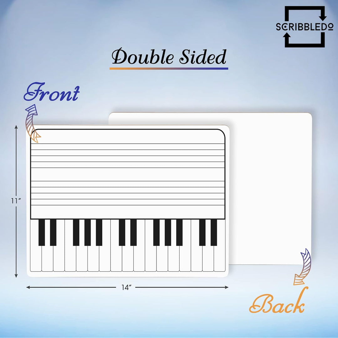 Whiteboard mit Tastatur, trocken abwischbar, 28,9 x 35,6 cm, langlebig, tragbar, doppelseitig, für K