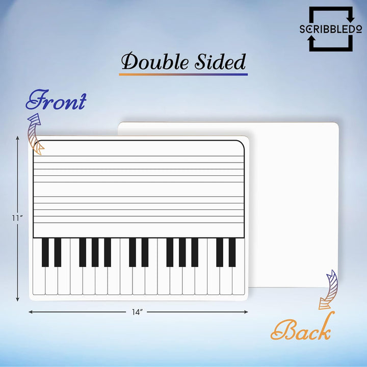 Whiteboard mit Tastatur, trocken abwischbar, 28,9 x 35,6 cm, langlebig, tragbar, doppelseitig, für K