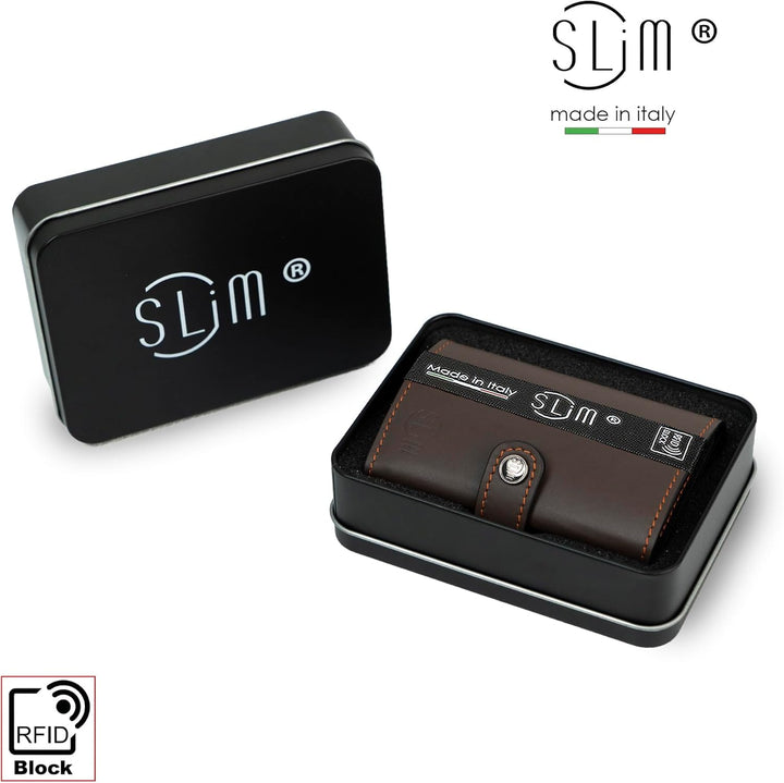 SLim Geldbörse für Herren & Damen Smart Wallet kartenetui mit Münzfach & RFID Schutz Portmonee Porte