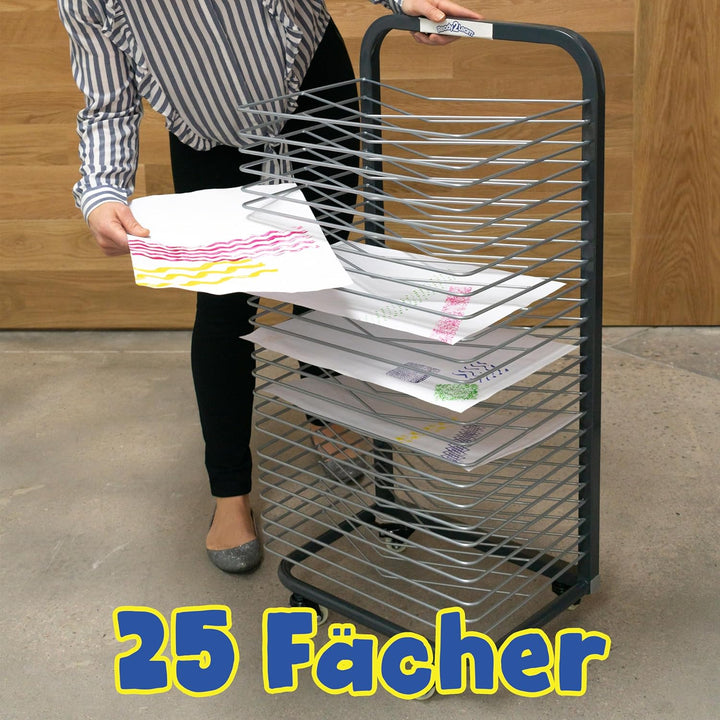 READY 2 LEARN Gestell zum Trocknen von Kunst - Stabiler Kunst-Organizer für Bilder und Zeichnungen -