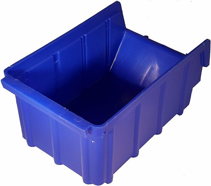 S&S-Shop 80 Stück Stapelboxen – blau – Grösse 2 ( 102 x 167 x 76 mm ) - stapelbar / Sichtbox / Regal