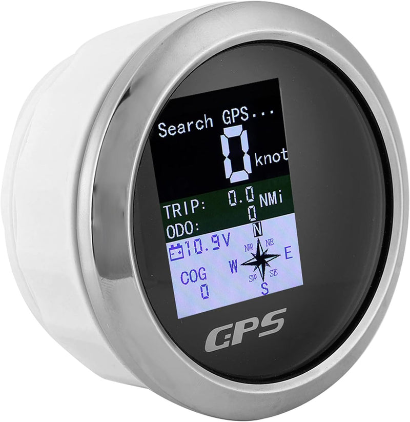 GPS Tachometer Geschwindigkeitsmesser Kilometerzähler für Auto Boot 85mm(Schwarz), Schwarz