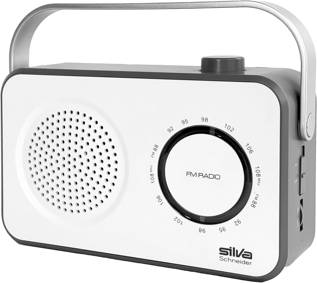 Silva-Schneider M 295 Tragbares Retro-Radio, wess/grau