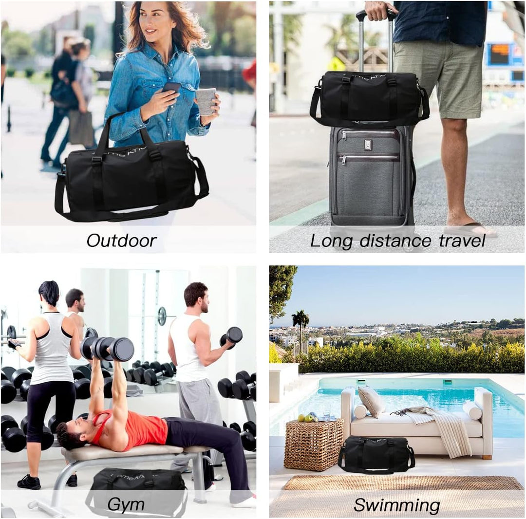Sporttaschen Herren, Sporttasche Damen, mit Schuhfach und Nassfach, Reisetasche und Handtaschen, Tra