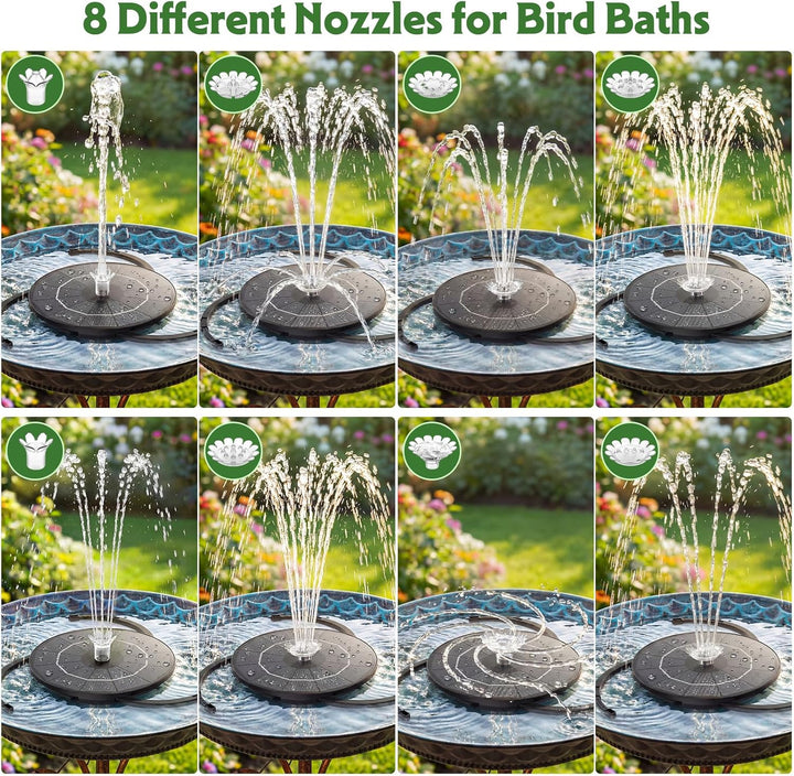 AISITIN Solar-Springbrunnenpumpe für Vogelbad, 3,5 W DIY Solar-Wasserpumpen-Set mit 3 m langem Kabel