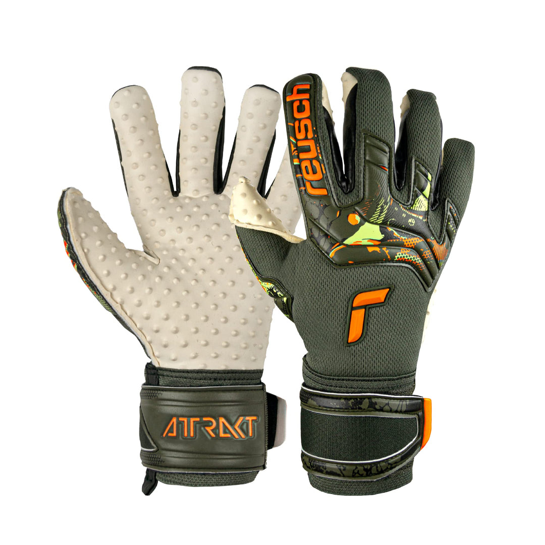 Reusch Attrakt Speedbump warthandschuhe 10 Desert Green / Shock Norng, 10 Desert Green / Shock Norng