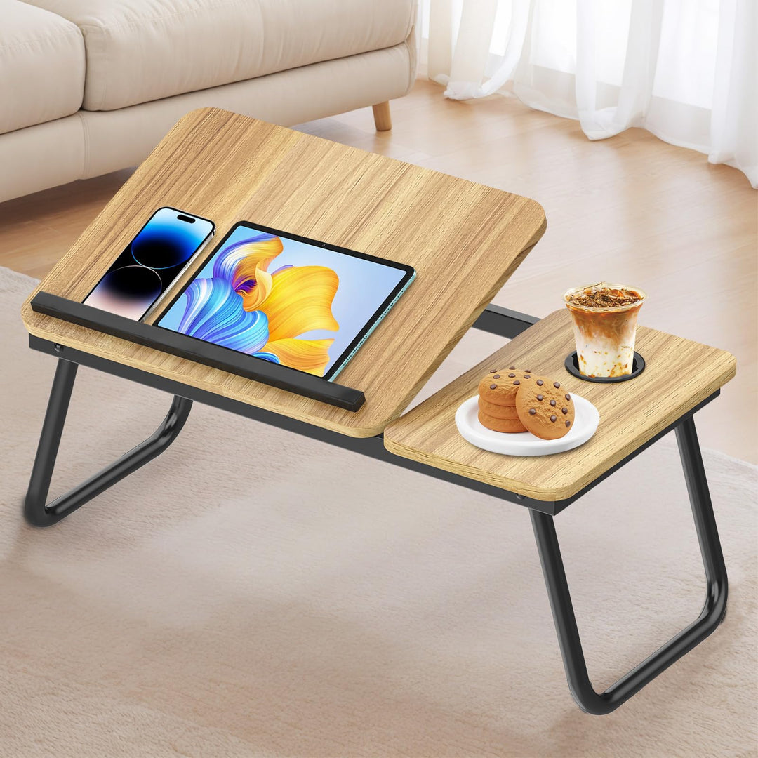 Huracan Laptoptisch Betttablett Klappbar, Tragbares Laptop Tisch für Bett, Lapdesk mit Schublade und