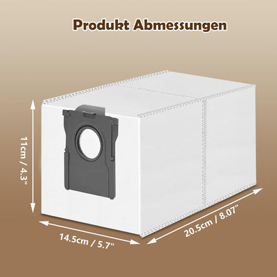 12 Stück Staubbeutel Kompatibel mit Dreame L20/X40 Ultra Complete, L10s/L10/L40/S20/E30 Ultra, L10s