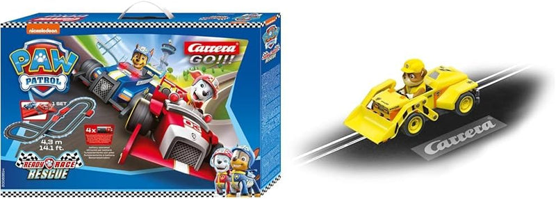 Carrera GO!!! Paw Patrol - Ready Race Rescue Rennbahn-Set I Rennbahnen und lizensierte Slotcars | bi