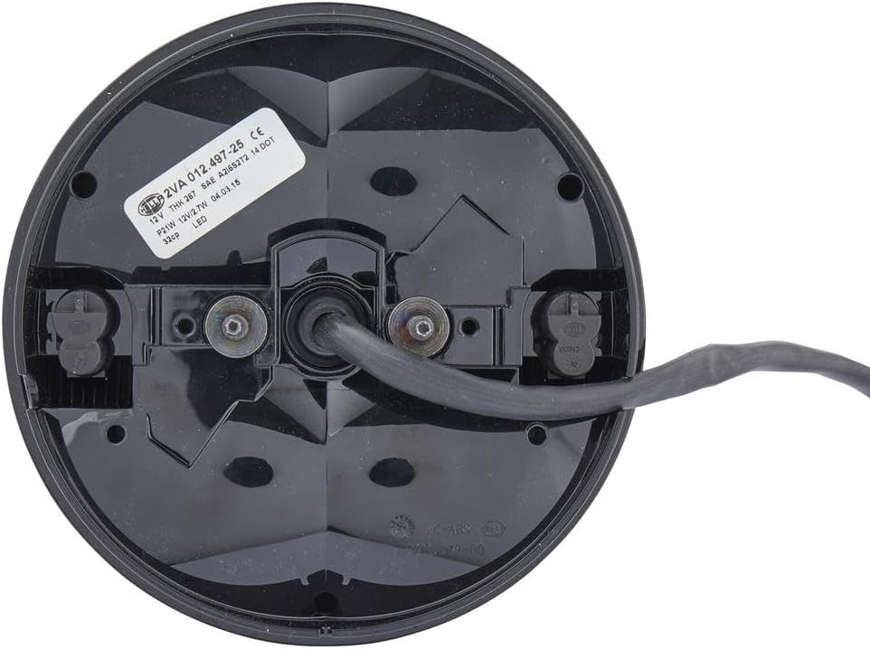 HELLA - Heckleuchte - Hybrid - 12V - Anbau/geschraubt - Lichtscheibenfarbe: rot - LED-Lichtfarbe: ro