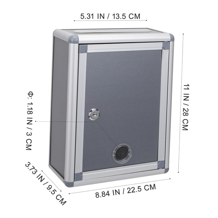 NUOBESTY Klassische Metallbox, Spendenbox Schlüssel Drop Box Karten Safe Lock Box Sichere sichere Au