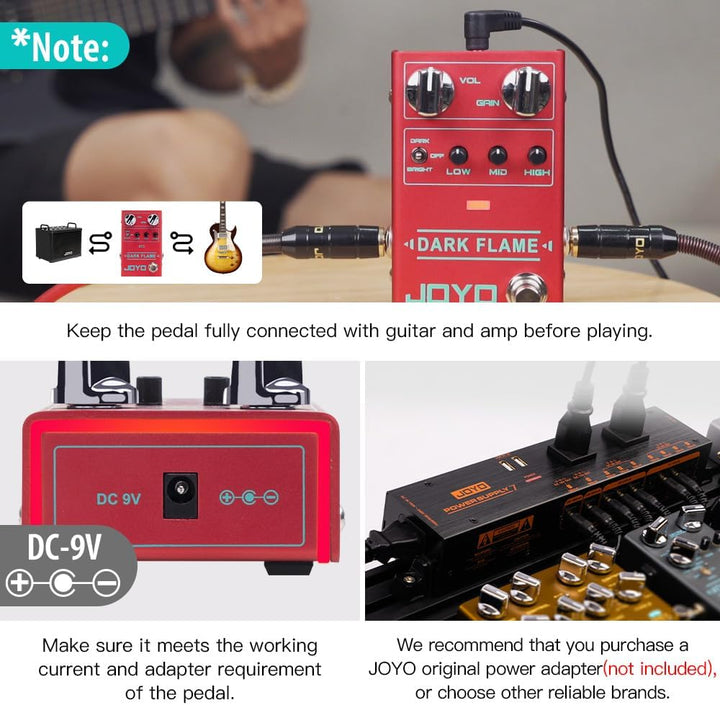 JOYO Modern Metal High Gain Distortion Gitarreneffektpedal mit verschiedenen Klangstilen für E-Gitar