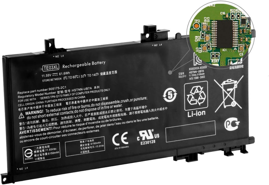 TE03XL Laptop Batterie Ersatz für HP Pavilion 15 Omen 15-BC000 15-BC015TX BC400NA BC006NA BC411TX BC