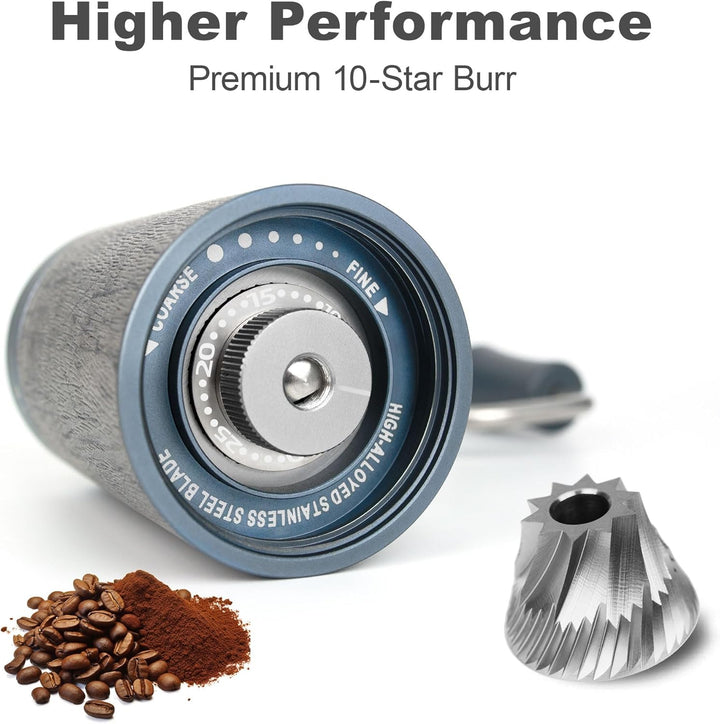 manuelle Kaffeebohnenmühle, professionelle kleine kaffeemühle manuell, mit 90 einstellbaren Einstell
