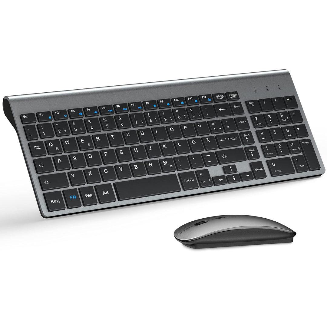 Tastatur Maus Set Ultra Slim, TopMate 2,4G Stille Compact USB 2400DPI Maus und Schissschalter Tastat
