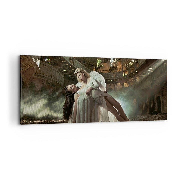 Wandbilder Dekoration Wohnzimmer Engel Frau Theater Oper Panorama Bilder auf Leinwand 120x50cm Leinw