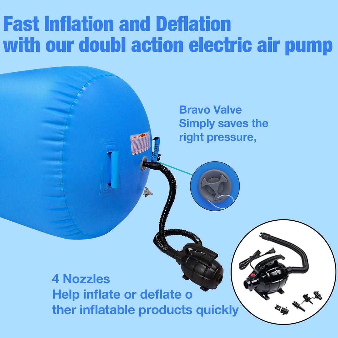 PPXIA Air Roll Aufblasbare Roller, Gym Air Barrel Luft Rollen Gymnastic Zylinder, Gymnastikmatte Tum