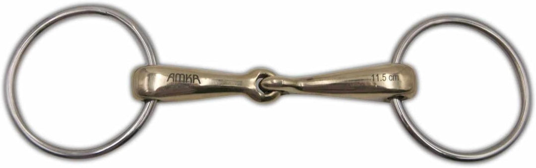 AMKA Wassertrense einfach gebrochen aus Argentan, Stärke 16 mm Ringe 65 mm 13,5, 13,5