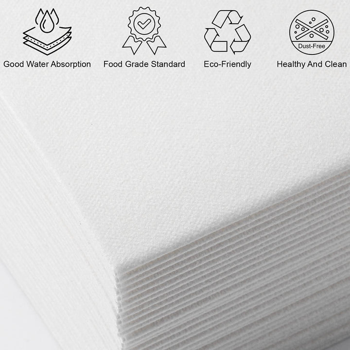 MORGIANA 200 Pack Einweghandtücher, Gästehandtücher aus Leinen, Servietten aus Stoffpapier, Papierha