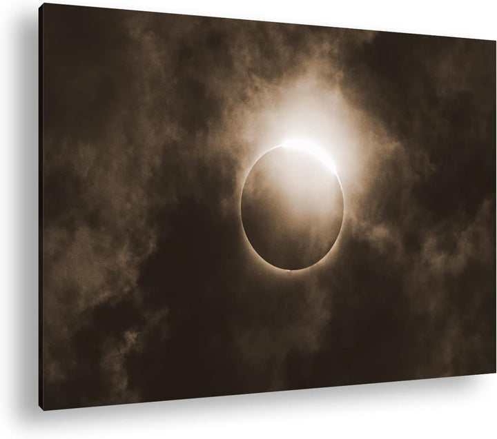 deyoli dunkelheitbringende Sonnenfinsternis Effekt: Sepia, Format: 80x60 als Leinwandbild, Motiv fer