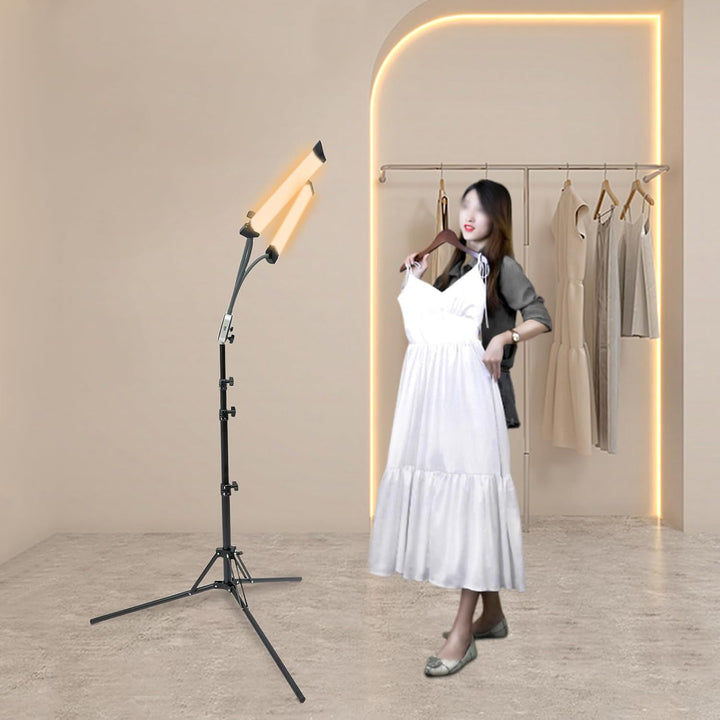 Kosmetiklampe 45W Wimpernverlängerung Lampe, Von 3000K bis 6000K Dimmbares LED-Beleuchtungsset mit S