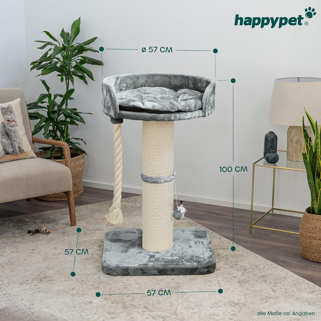 HAPPYPET Premium Kratzbaum 'Balu' Grosse Katzen Stabil - Katzenbaum, Kletterbaum, für Maine Coon, Ra