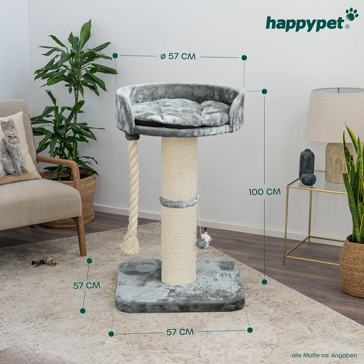 HAPPYPET Premium Kratzbaum 'Balu' Grosse Katzen Stabil - Katzenbaum, Kletterbaum, für Maine Coon, Ra