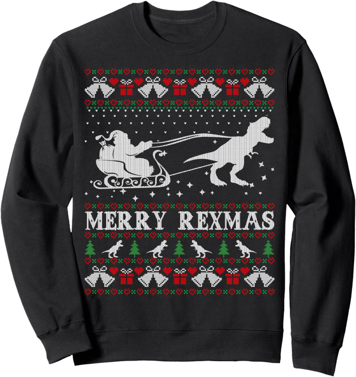 Merry Rex-Mas Dinosaurier Lover Ugly Christmas Sweater Sweatshirt