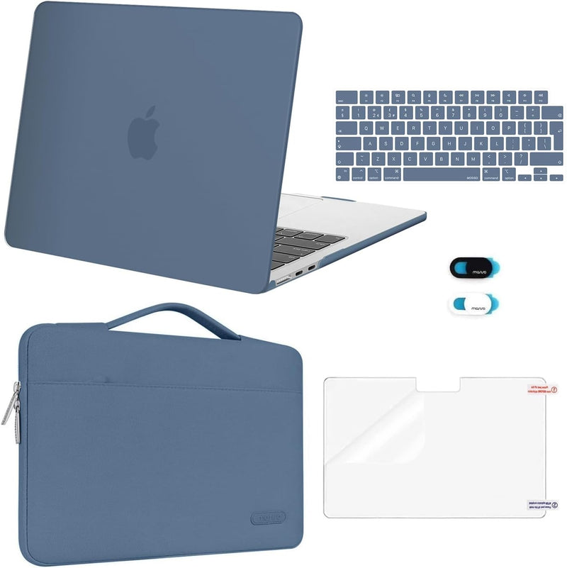 MOSISO Kompatibel mit MacBook Air 13,6 Zoll Hülle 2022-2024 A2681 mit M2 Chip Touch ID,Plastik Harts