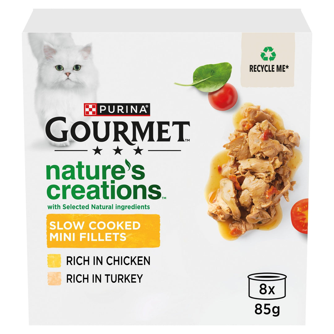 Gourmet GOURMET Nature's Creations Vögel Nassfutter für Katzen, 8 x 85 g