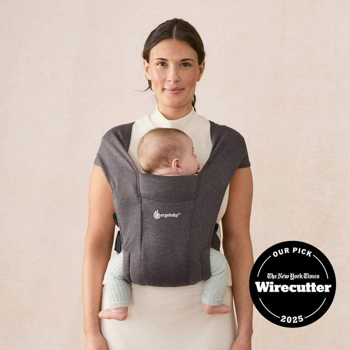 Ergobaby Babytrage für Neugeborene ab Geburt Extra Weich, Embrace Bauchtrage Baby-Tragetasche Ergono