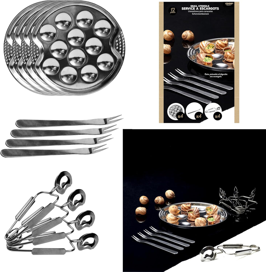 COOK CONCEPT Schnecken-Dienstprogramm, Silber, One Size, Einheitsgrösse, KU6097