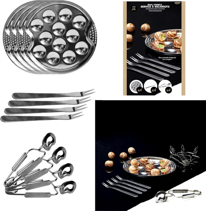 COOK CONCEPT Schnecken-Dienstprogramm, Silber, One Size, Einheitsgrösse, KU6097