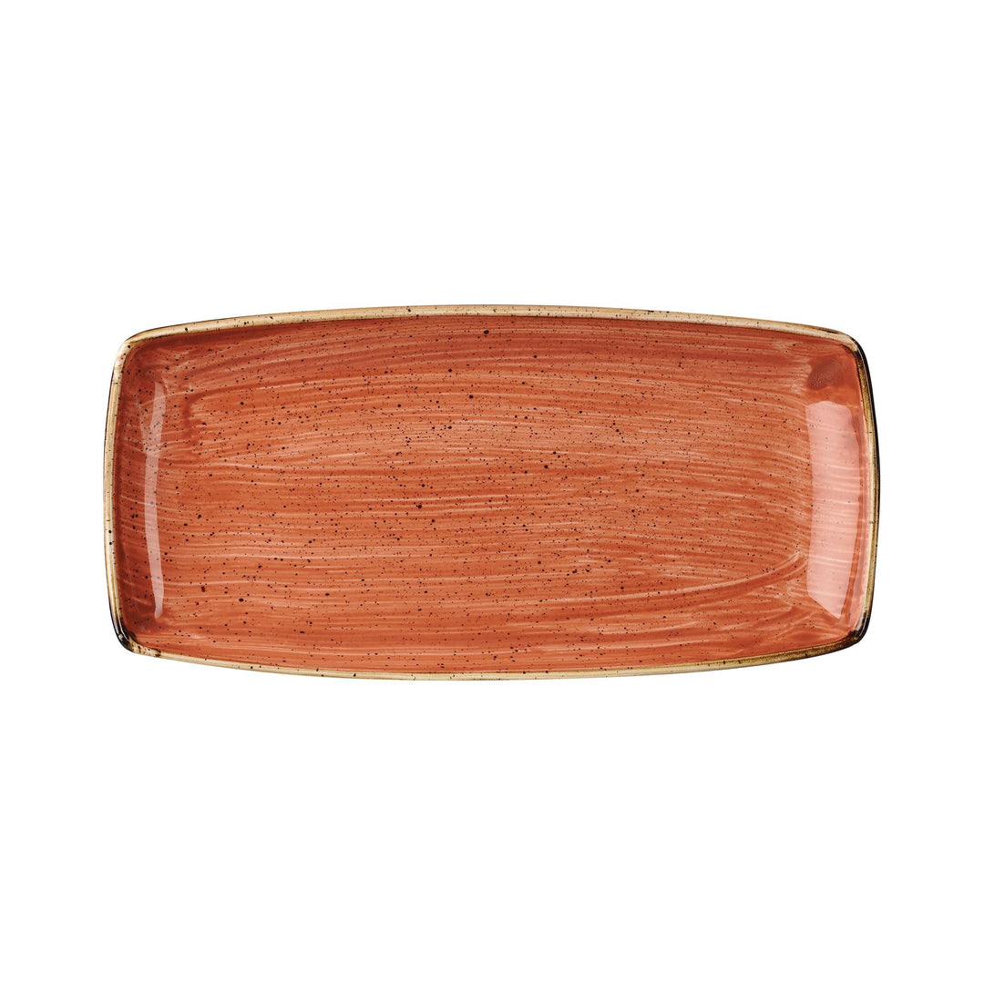 Churchill Stonecast -Oblong Plate Platte- 29,5x15cm, Farbe wählbar (Spiced Orange)