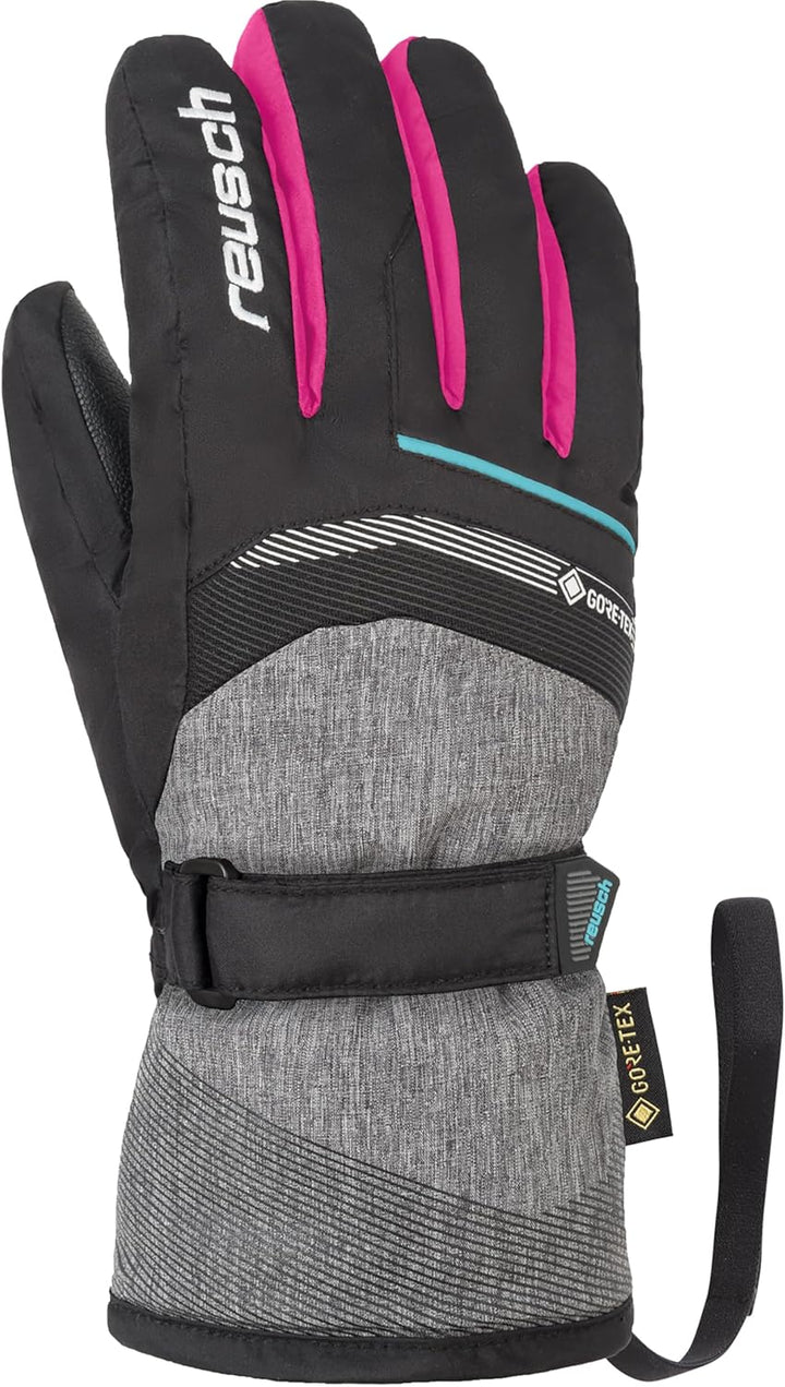 Reusch Kinder Handschuhe Bolt GTX Junior blck/blck melang/pink glo 4, blck/blck melang/pink glo 4