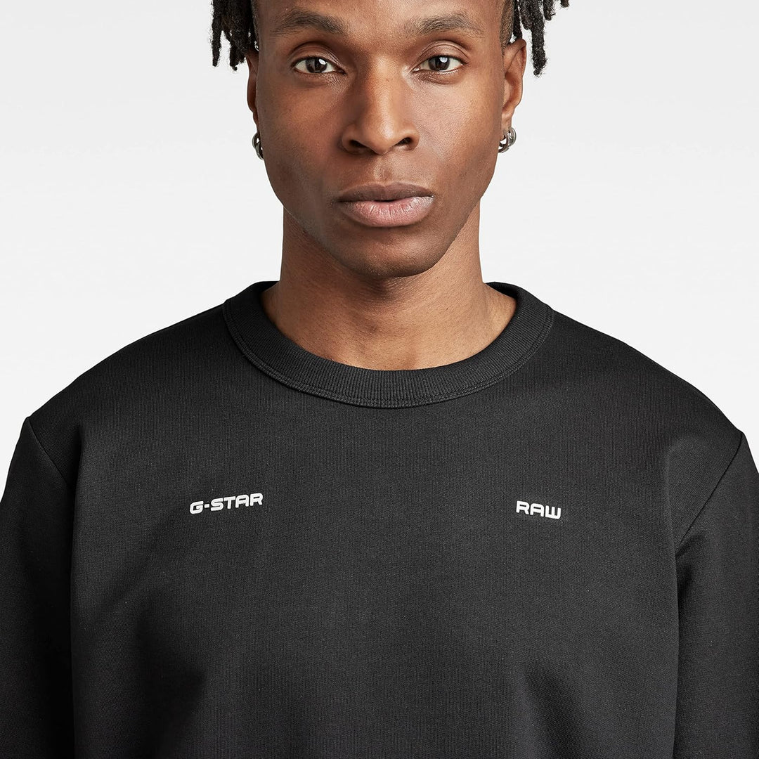 G-STAR Herren Lightweight Sweatshirt T-Shirts, XS Schwarz (Dk Black D21567-d136-6484)