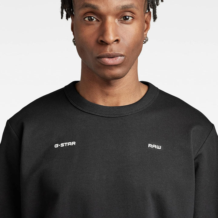 G-STAR Herren Lightweight Sweatshirt T-Shirts, XS Schwarz (Dk Black D21567-d136-6484)