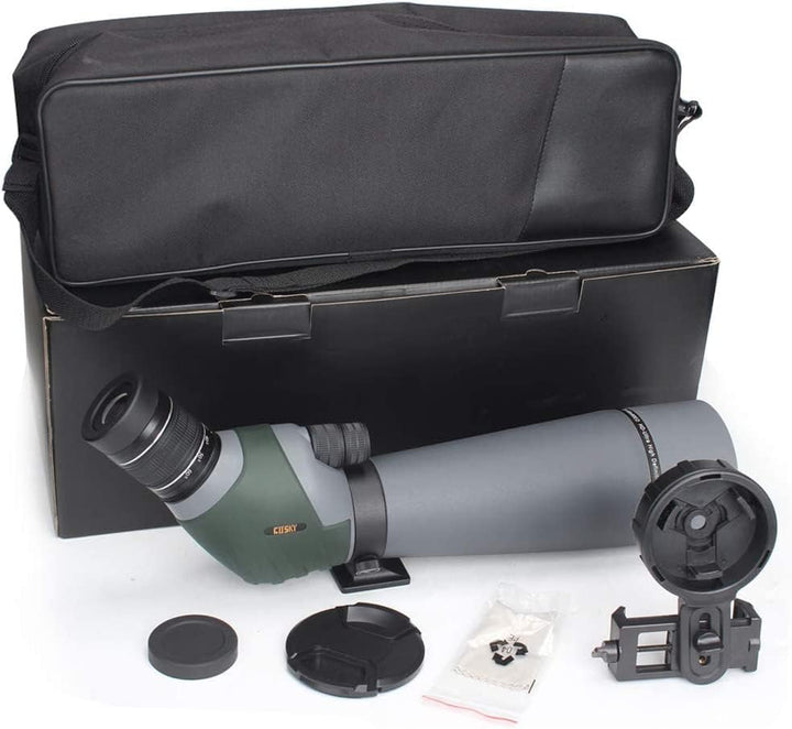 Gosky ED Spektiv mit Doppelter Fokussierung 20-60x 80mm mit Smartphone-Adapter, Spektive mit Extra G