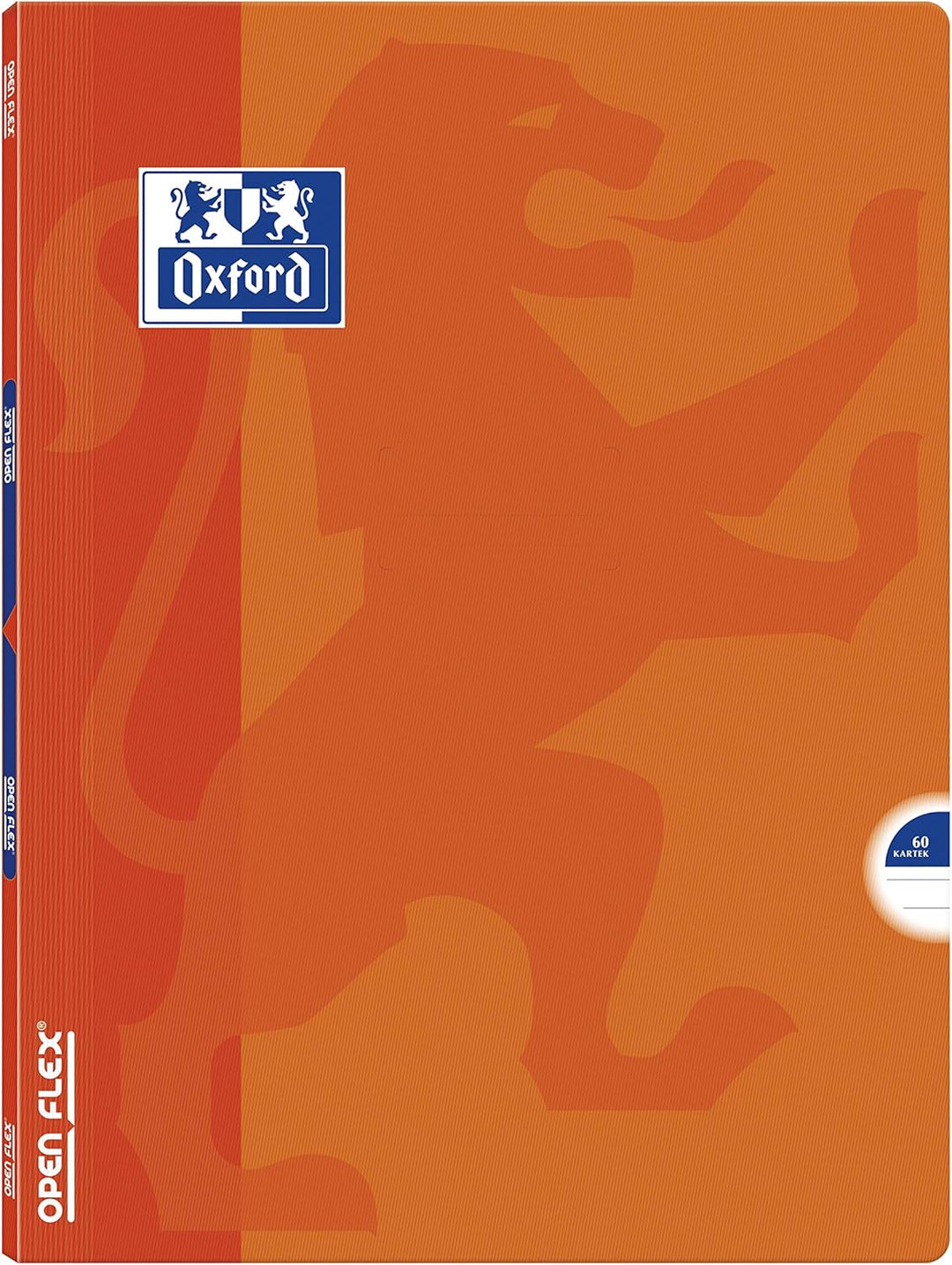 Oxford OPENFLEX Schulheft A5 Kladde 60 linierte Blätter mit Seitenrand, Schulbuch, Optik Paper 90 g,