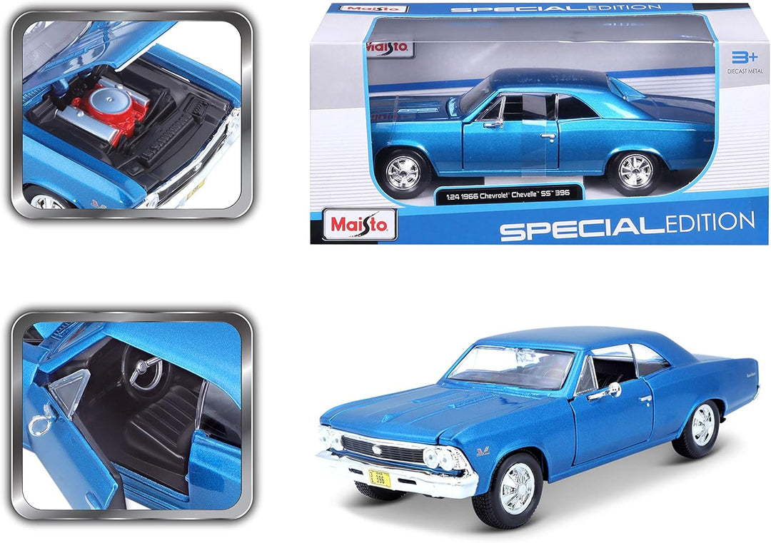 Bburago Maisto France Chevrolet SS 396 1966 Massstab 1:24 Farbe M31960 zufällig